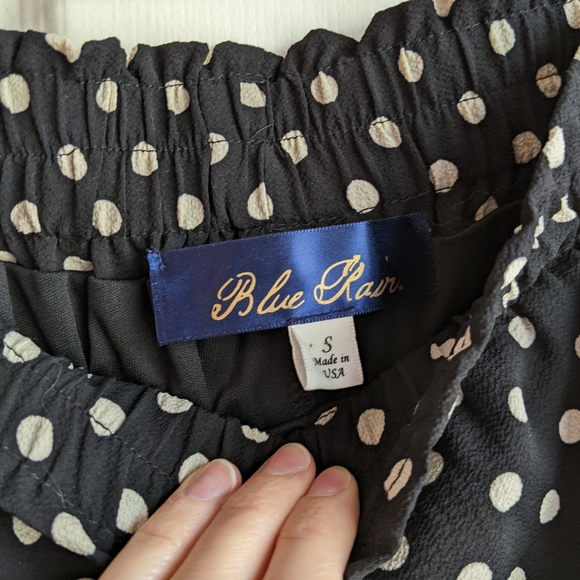 Short black polkadot paper bag skirt - Picture 3 of 4